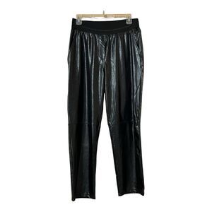 Lola & Sophie Womens Size 8 Vegan Leather Jogger Black
